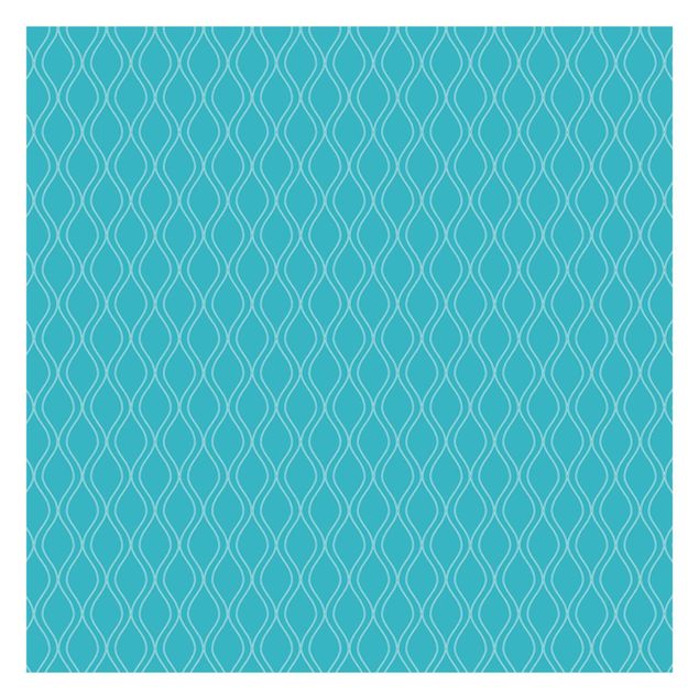 Carta da parati - Turquoise Curvy Ogee Wallpaper