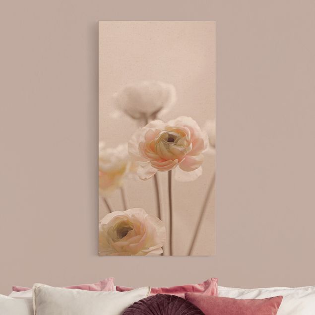 Riproduzione quadri su tela Delicato bouquet di fiori rosa chiaro