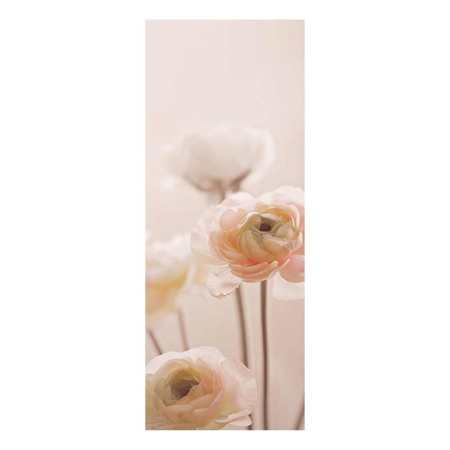 Quadro in vetro - Cespuglio delicato di fiori rosa