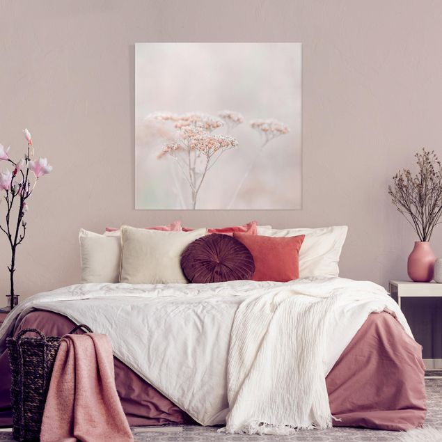 Riproduzione quadri su tela Fiori selvatici in rosa delicato