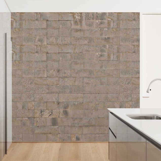 Carta da parati - Concrete Wallpaper - Concrete Block Wall Design