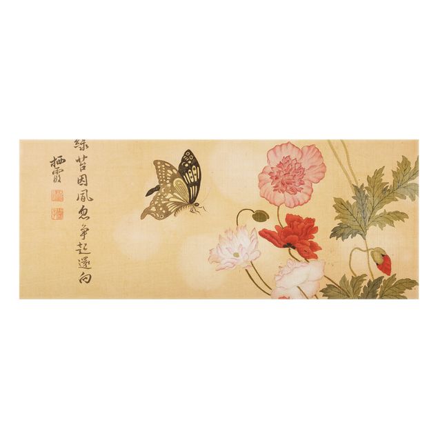 Paraschizzi in vetro - Yuanyu Ma - Poppies And Butterflies
