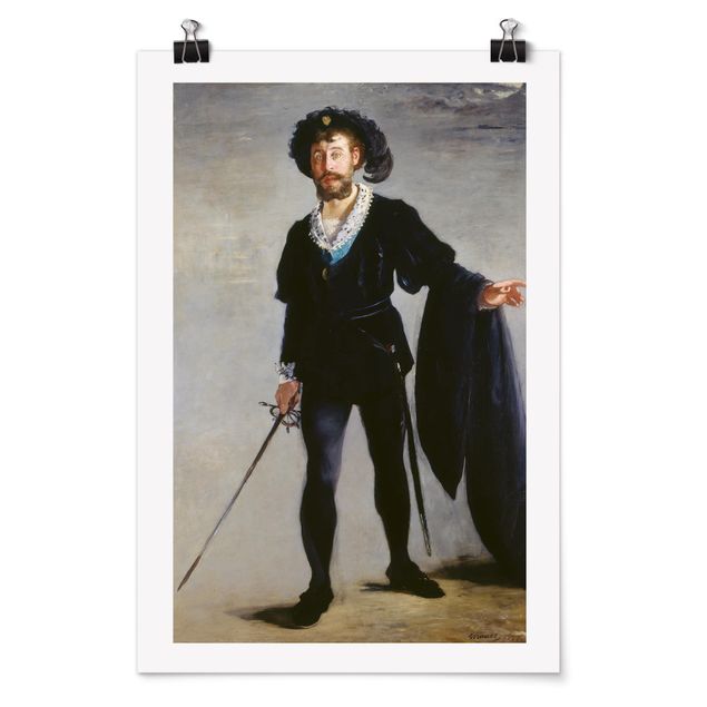 Poster - Edouard Manet - Il cantante Jean-Baptiste Faure Come Amleto - Verticale 3:2