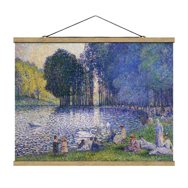 Foto su tessuto da parete con bastone - Henri-Edmond Cross - Il Lago nel Bois de Bologne - Orizzontale 3:4