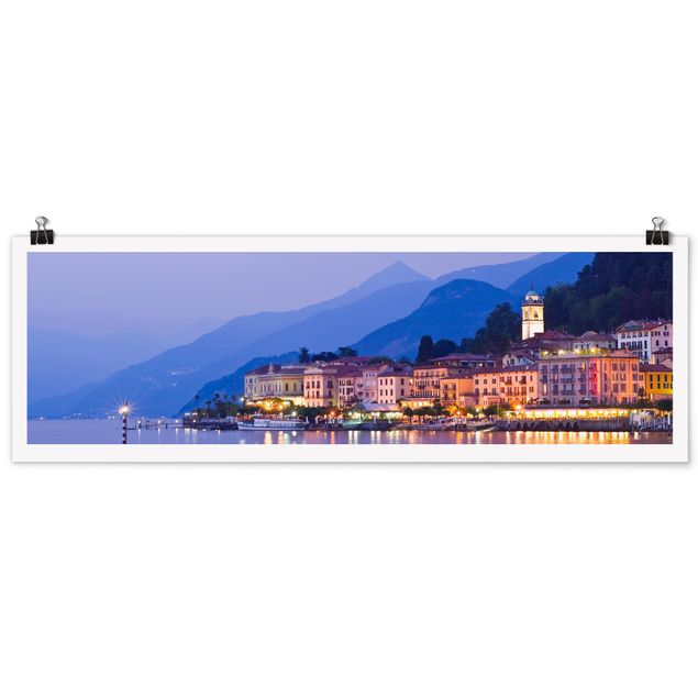 Poster - Bellagio sul Lago di Como - Panorama formato orizzontale