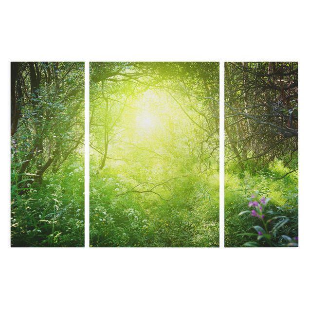 Stampa su tela 3 parti - Dream Magic Forest - Trittico