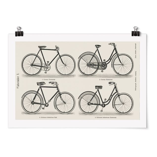 Poster - Vintage Poster Biciclette - Orizzontale 2:3