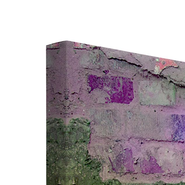 Stampa su tela 5 parti - Colorful sprayed old wall of brick