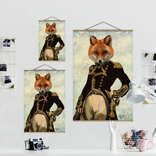 Foto su tessuto da parete con bastone - Ritratto Animal - Fox Admiral - Verticale 3:2