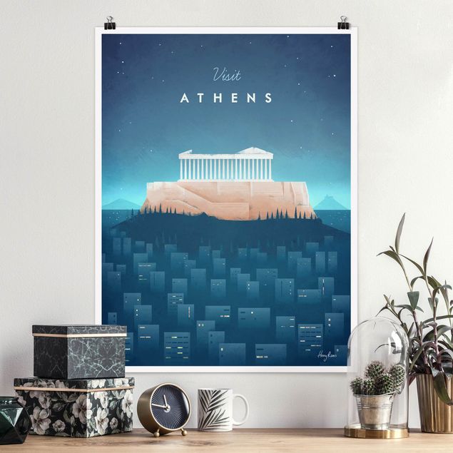 Poster illustrazioni Poster di viaggio - Atene