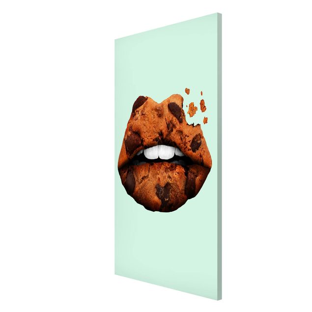 Lavagna magnetica - Labbra con biscotto - Formato verticale 4:3