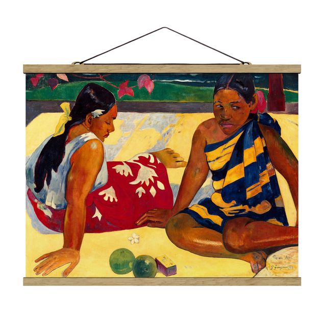 Foto su tessuto da parete con bastone - Paul Gauguin - le donne di Tahiti - Orizzontale 3:4