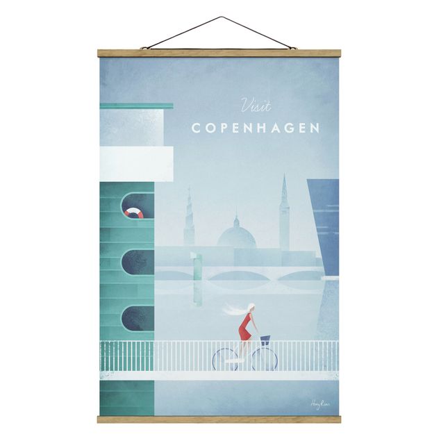 Foto su tessuto da parete con bastone - Poster di viaggio - Copenaghen - Verticale 3:2
