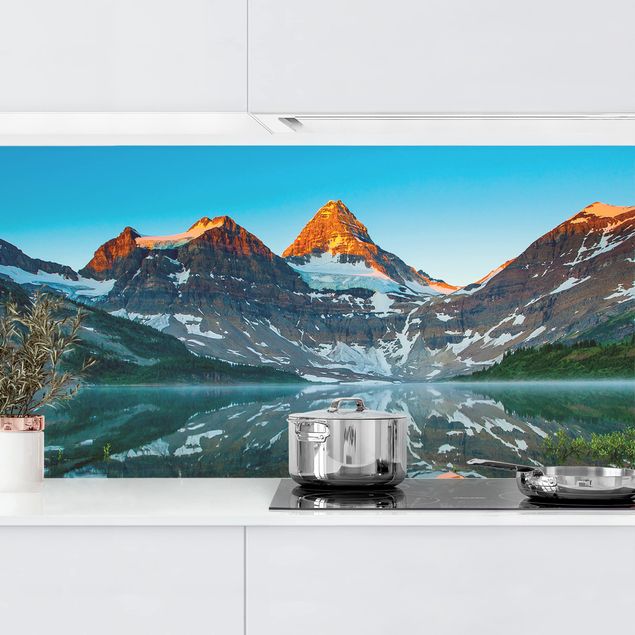 Rivestimenti cucina pannello Paesaggio montano sul lago Magog in Canada