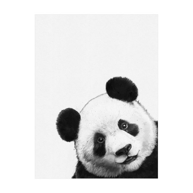 Tappeti grandi Illustrazione - Panda Disegno in bianco e nero