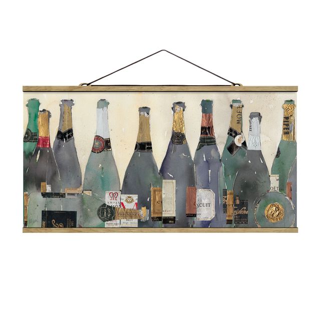 Foto su tessuto da parete con bastone - Uncorked - Champagne - Orizzontale 1:2