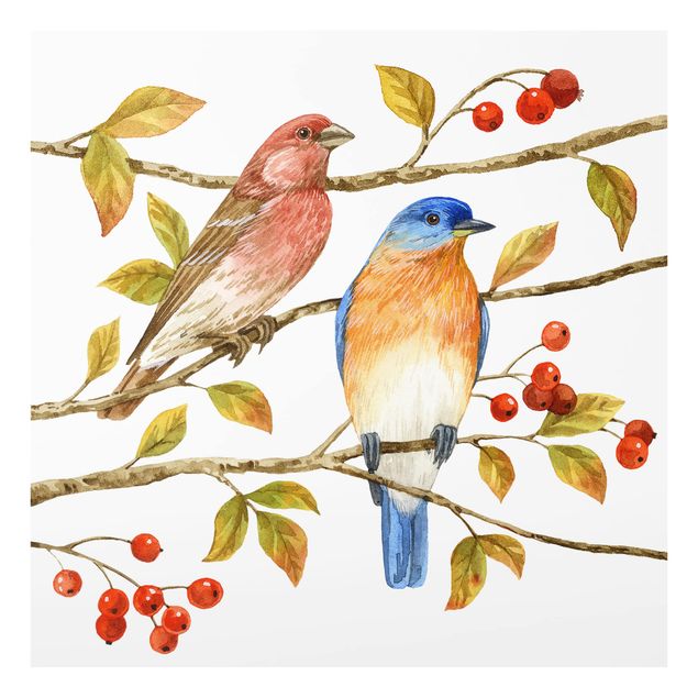 Paraschizzi in vetro - Birds And Berries - Bluebird