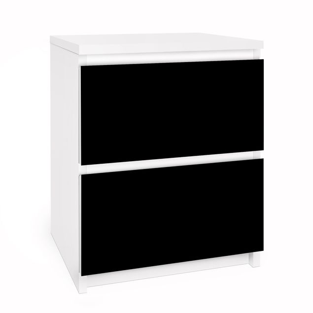Carta adesiva per mobili IKEA - Malm Cassettiera 2xCassetti - Colour Black