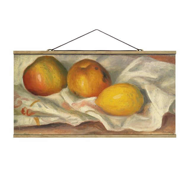 Quadro su tessuto con stecche per poster - Auguste Renoir - Mele E Limone - Orizzontale 1:2