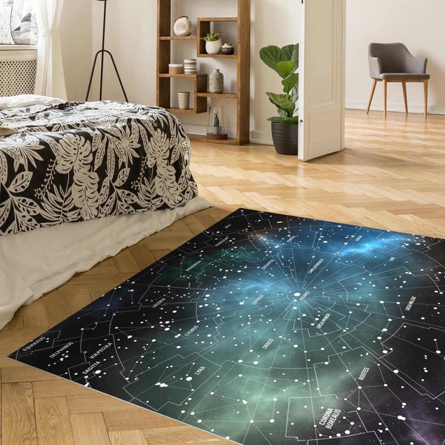 Tappeti moderni Mappa delle costellazioni stellari Nebulosa galattica