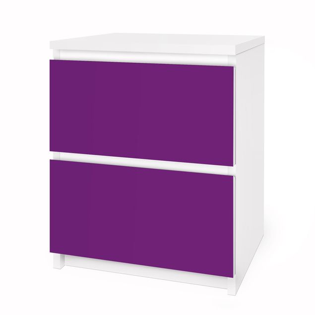 Carta adesiva per mobili IKEA - Malm Cassettiera 2xCassetti - Colour Purple