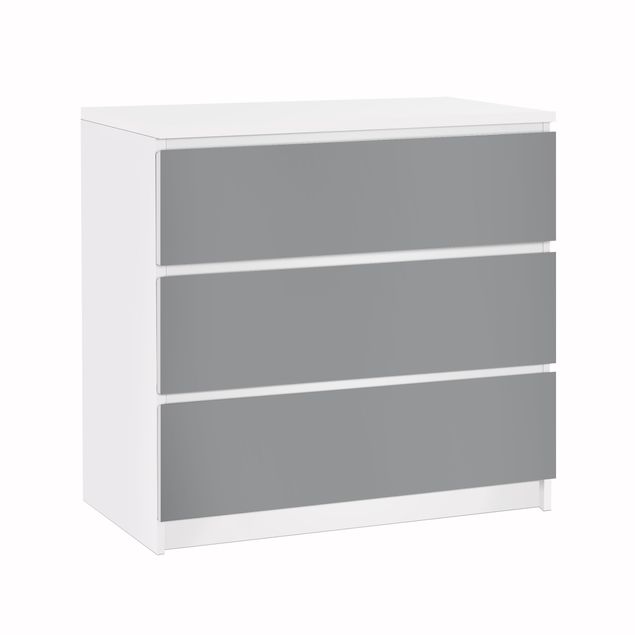 Carta adesiva per mobili IKEA - Malm Cassettiera 3xCassetti - Colour Cool Grey
