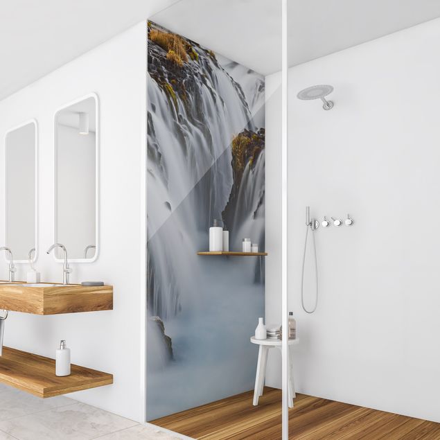Rivestimenti per doccia bianco Cascata Brúarfoss in Islanda