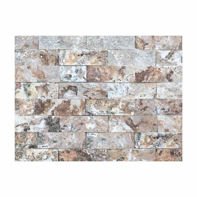 Tappeto cucina effetto marmo Muro di pietra naturale di marmo