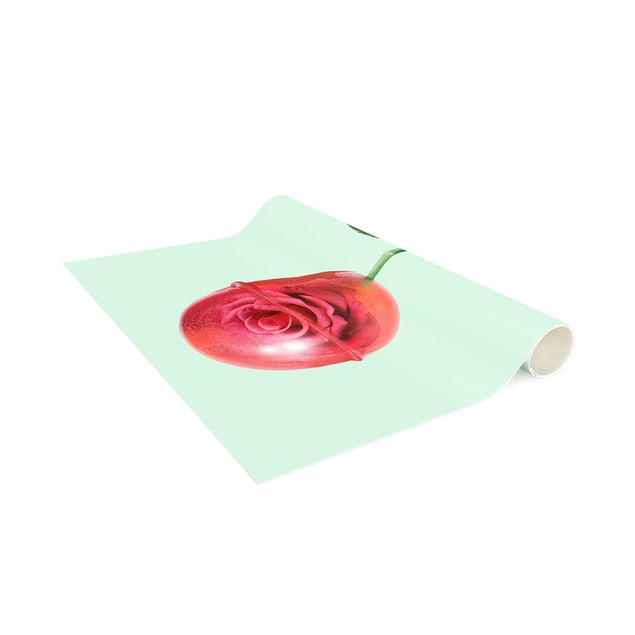 Tappeti floreali moderni Rosa con lecca-lecca
