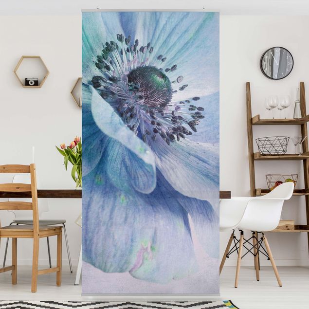 Tenda a pannello - Flower in Turquoise - 250x120cm