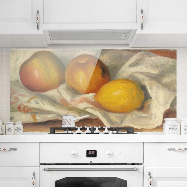 paraschizzi vetro magnetico Auguste Renoir - Due mele e un limone