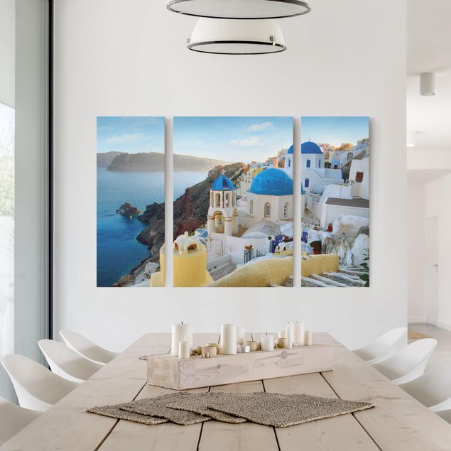 Quadri moderni per soggiorno Santorini
