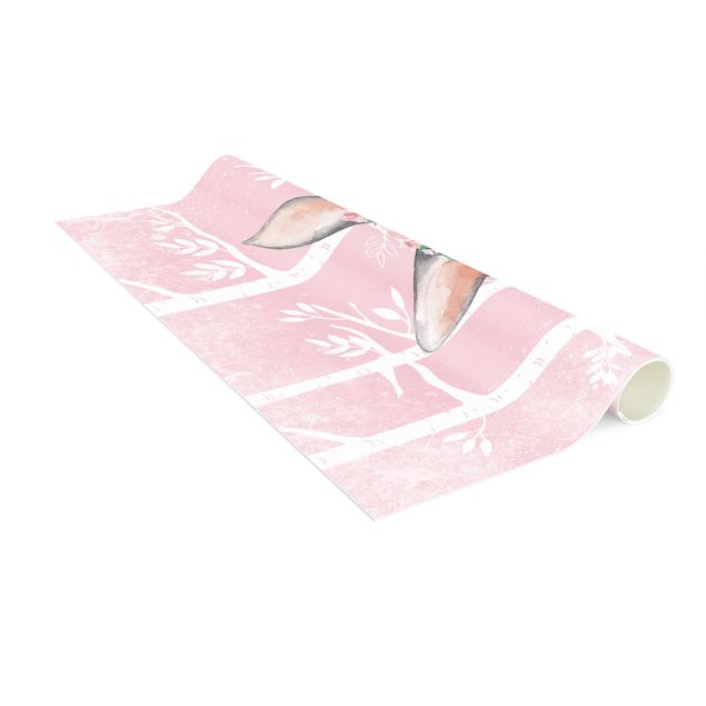Tappeto bagno rosa Coniglio acquerello rosa chiaro