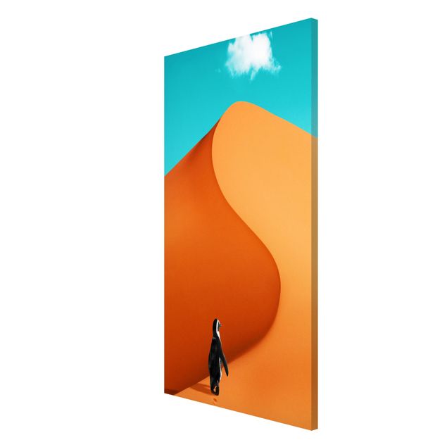Lavagna magnetica - Deserto Con Penguin - Formato verticale 4:3