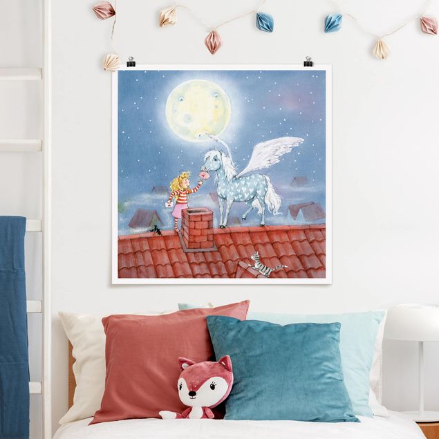 Poster cameretta bambini animali Magia Pony di Marie