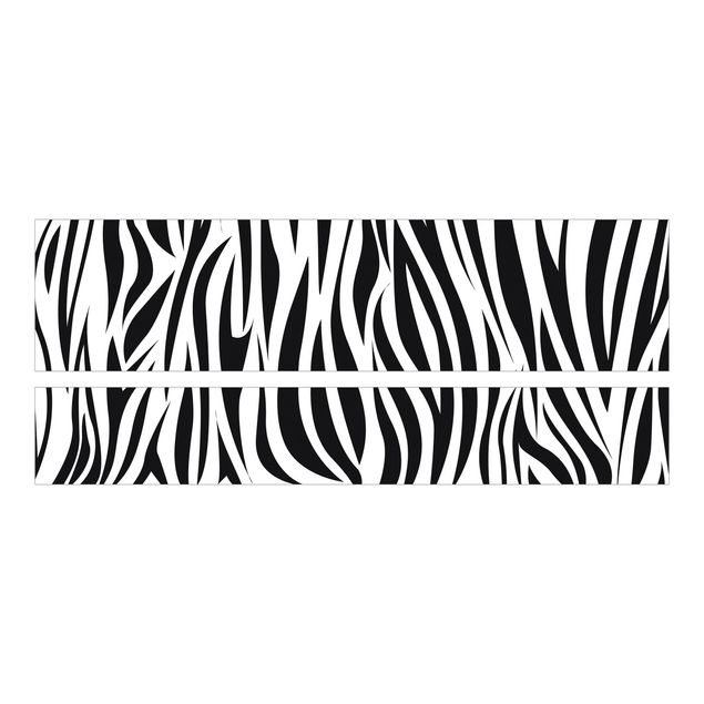Carta adesiva per mobili IKEA - Malm Letto basso 180x200cm Zebra Pattern