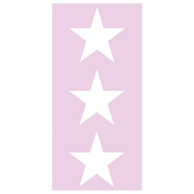 Tenda a pannello Big White Stars on Pink 250x120cm
