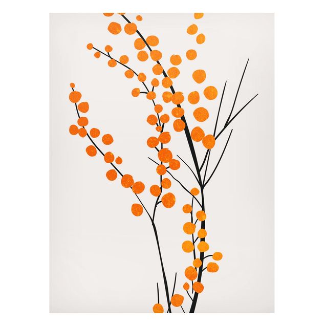 Lavagna magnetica - Mondo vegetale grafico - Bacche in arancione