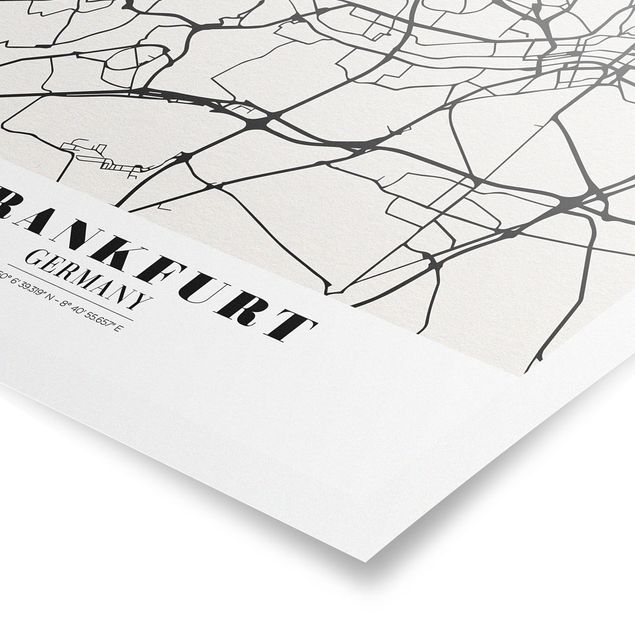 Poster - Frankfurt City Map - Classica - Verticale 4:3