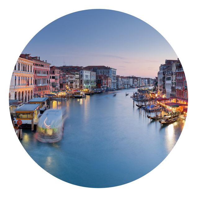 Carta da parati rotonda autoadesiva - Serata sul Canal Grande a Venezia