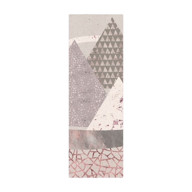 Tappetino di sughero - Montagne astratte in pastello - Formato verticale 1:2
