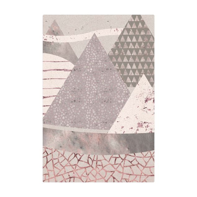 Tappetino di sughero - Montagne astratte in pastello - Formato verticale 2:3