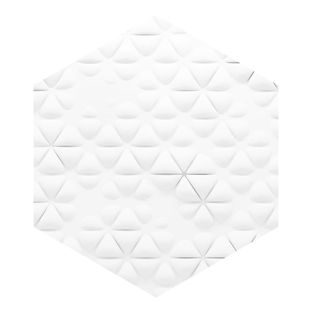 Carta da parati esagonale adesiva con disegni - Triangoli astratti in 3D