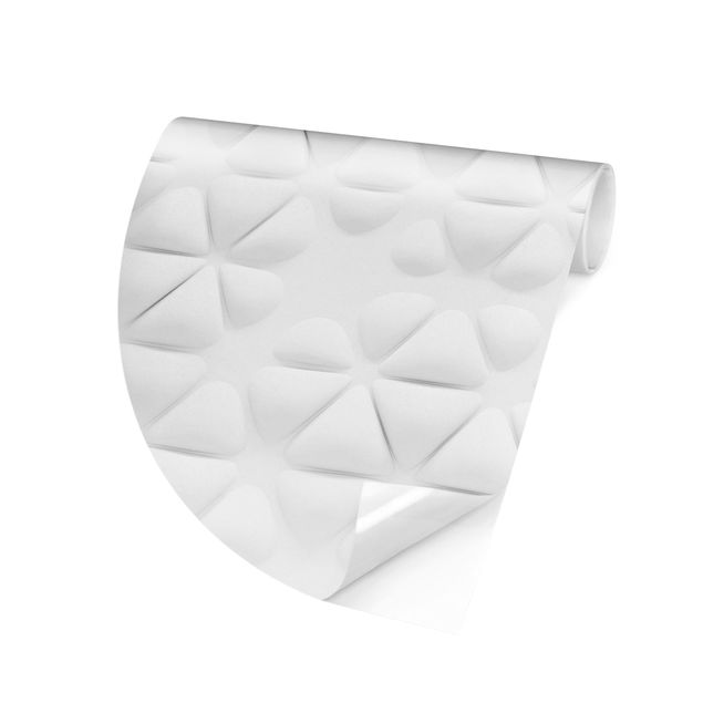 Carta da parati rotonda autoadesiva - triangoli astratte in 3D