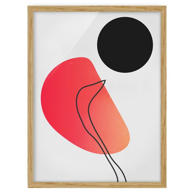Poster con cornice - Forme astratte - Sole nero
