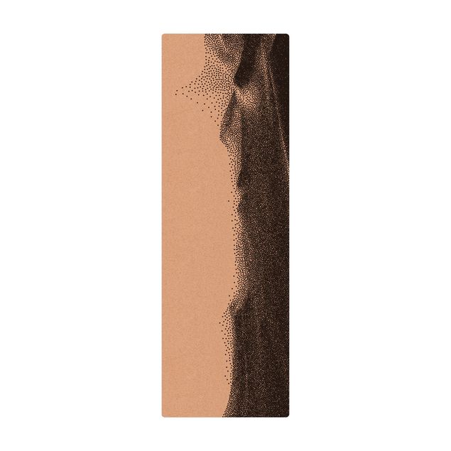 Tappetino di sughero - Paesaggio puntinato astratto Atlante - Formato verticale 1:2