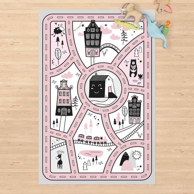 Tappeto per terrazzo esterno Scandinavia - La città rosa