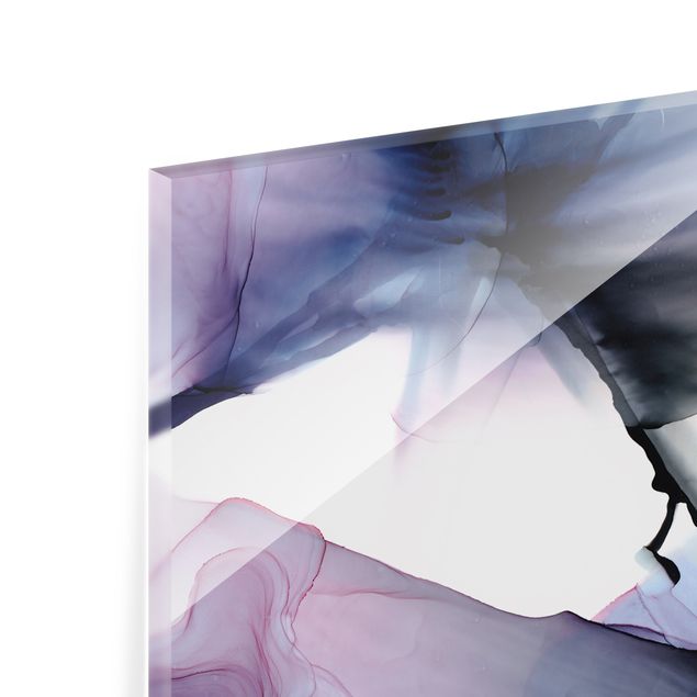Paraschizzi in vetro - Fluido violetto - Formato orizzontale 2:1