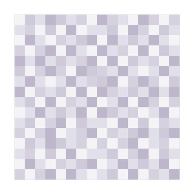 Tappeto cucina viola Motivo geometrico a mosaico colore lilla