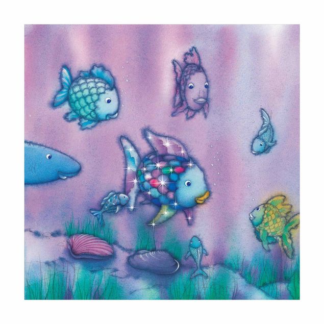 Tappeto bagno viola Il pesce arcobaleno - Il paradiso sott'acqua